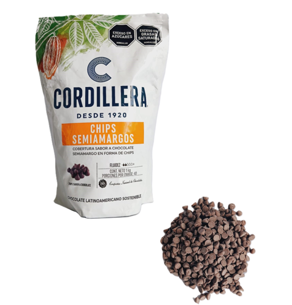 Chips de Chocolate Semiamargo Cordillera x 1.000 gr