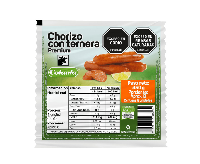 Chorizo Santarrosano Colanta