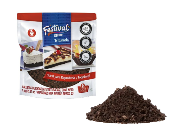 Galleta triturada para Cheesecake, malteadas, y postres Recreo 500g