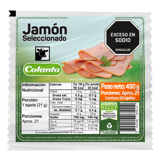 Jamon Colanta x 450 g