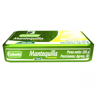 Mantequilla colanta sin sal barra x 125 gr