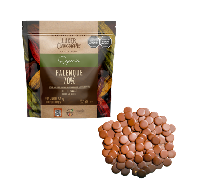 Cobertura monedas Luker Palenque 70% cacao en monedas