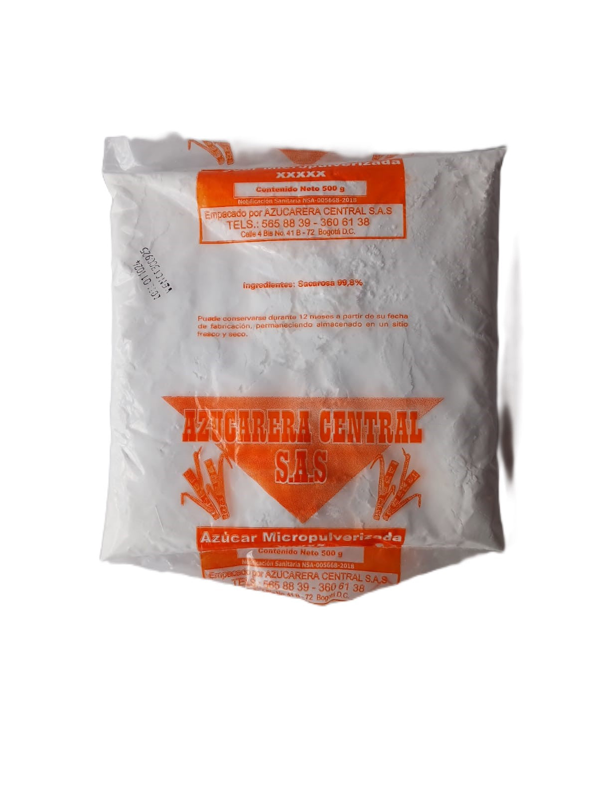 Azúcar pulverizada: paq x 500 g