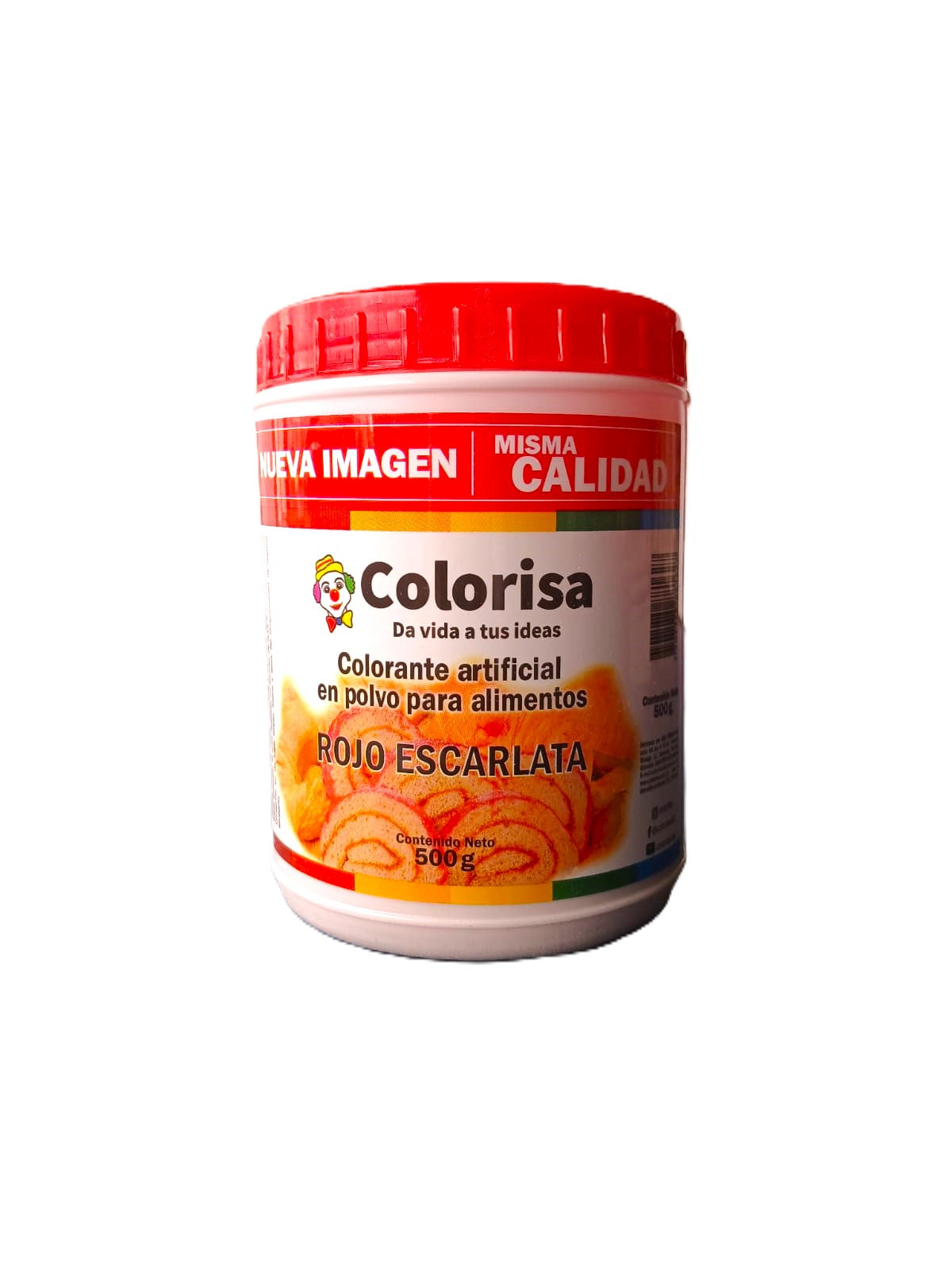 Color en polvo para alimentos: Rojo escarlata frasco x 500 gr