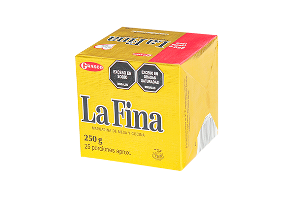 Margarina la fina dorada 250 gr caja 40 und