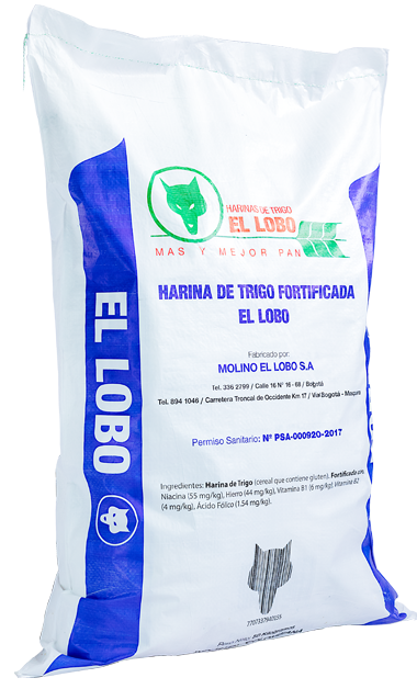 Harina de trigo Lobo Sin mejorante x 50 kg