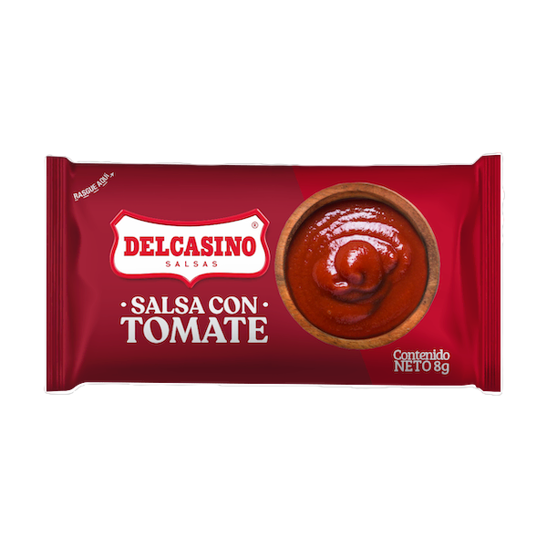 Salsa de Tomate DelCasino paquete x 100 sobres de 8 gr