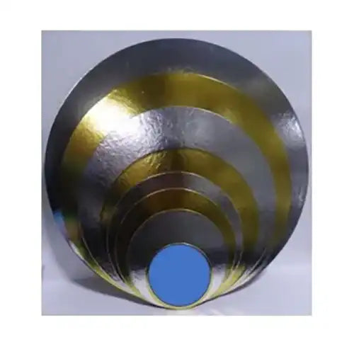 Disco dorado circular: 10 cm unidad