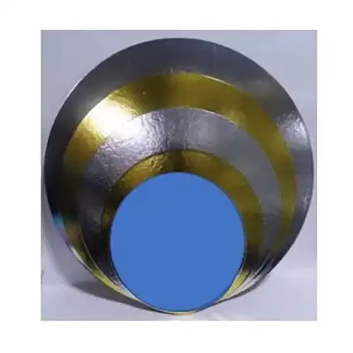 Disco dorado circular: 20 cm unidad