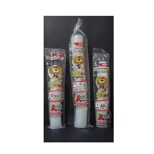 tapa para copa 1/2 o 1 onz x 100 und