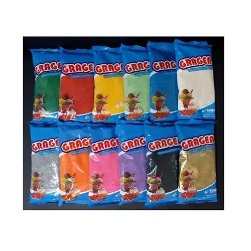 Cristales de Azúcar dorada, plateada 500 g