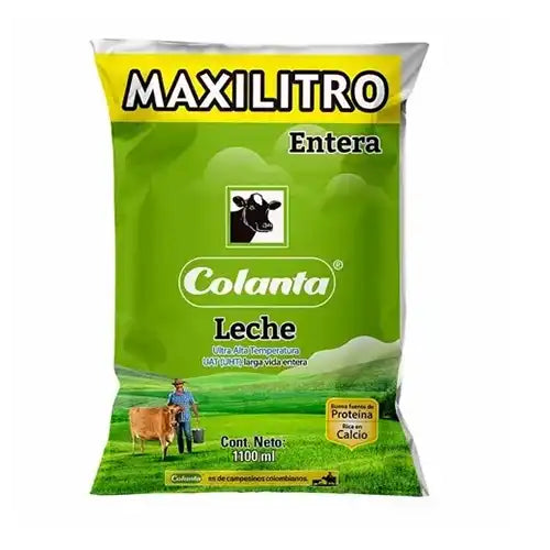 Leche Liquida Colanta: Entera x 1 lt -