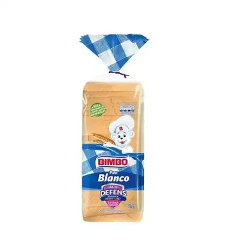 Pan tajado sandwich: Bimbo mediano x 250 gr aprox 14 tajadas -