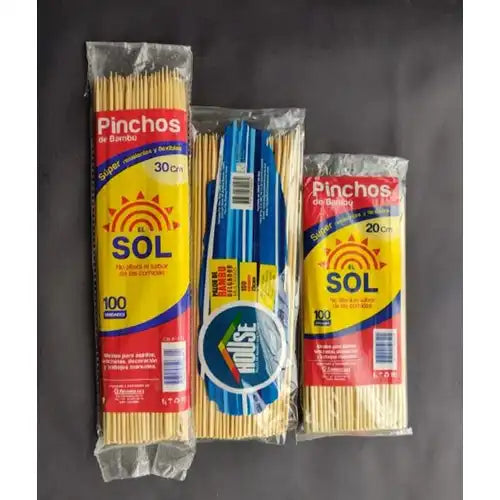 Palos de pincho: 25 cm(paq x 100 und)
