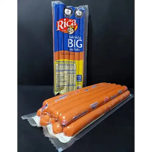 Salchicha Rica BIG de pollo paquete x 11 und -