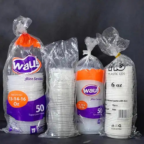 Tapas para vasos desechables plasticos y cartón