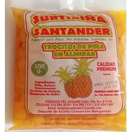 Piña en trozos: paq x 500 g