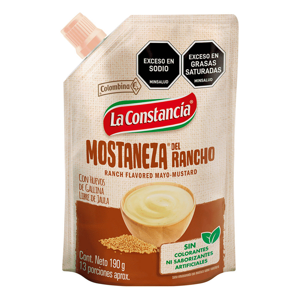 Salsa Mostaneza Rancho La Constancia x 190 gr