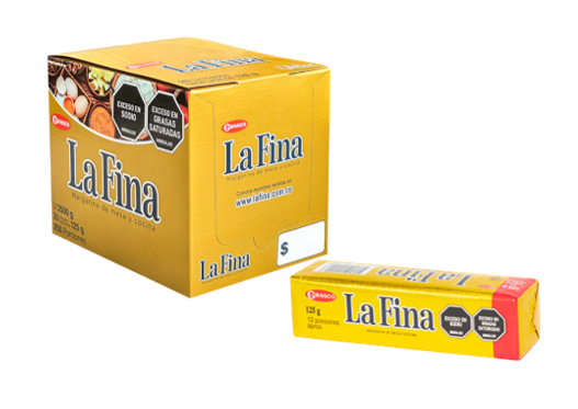 Margarina la fina dorada 125 gr caja x 80 und