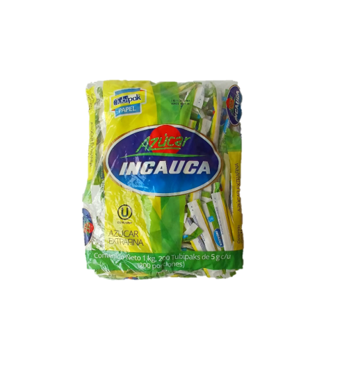 Azúcar en sobres 5 gr (Paquete x 200 sobres - Paca x 2000 sobres)