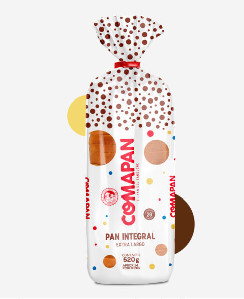 Pan tajado Comapan integral x 520 gr aprox 28 tajadas