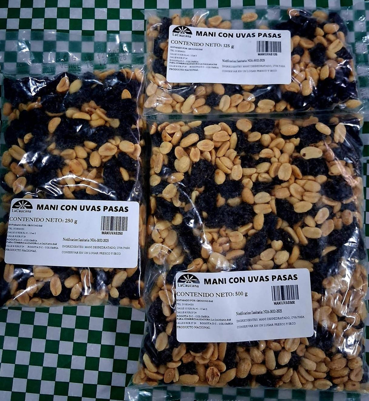 Mani con uvas(Desde 125gr hasta 1000gr)