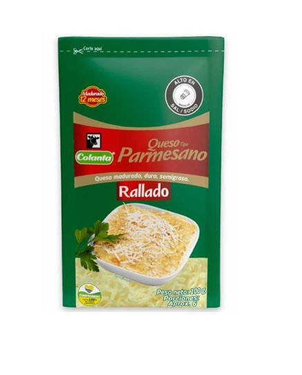 Queso parmesano paq x 100 gr -