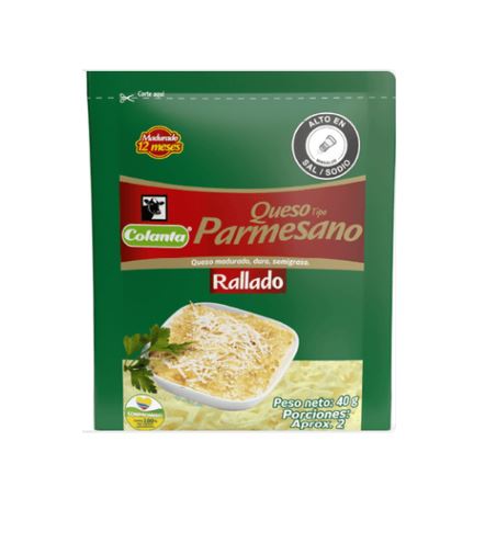 Queso parmesano paq x 40 gr -