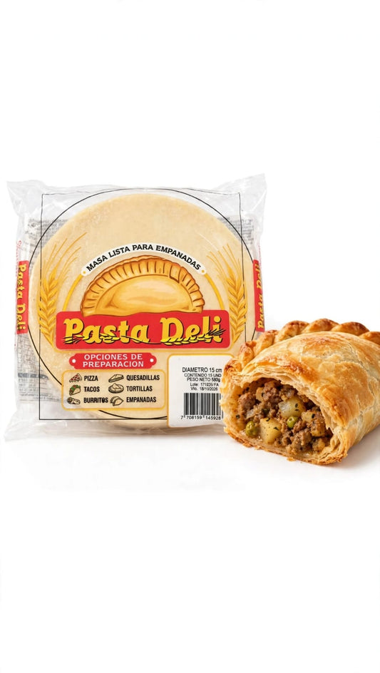Masa lista para empanadas Pasta Deli Paq x 15 laminas (a base de harina de trigo)