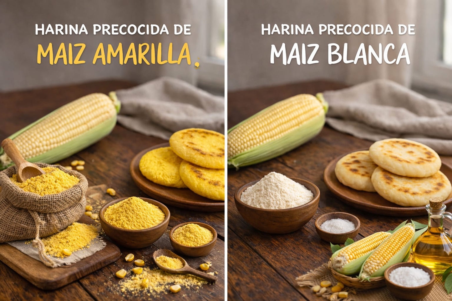 Harina Precocida de Maiz amarilla y blanca(Desde 6.25 Kg hasta 50 Kg)