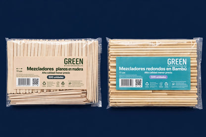 Mezclador en madera plano o redondo