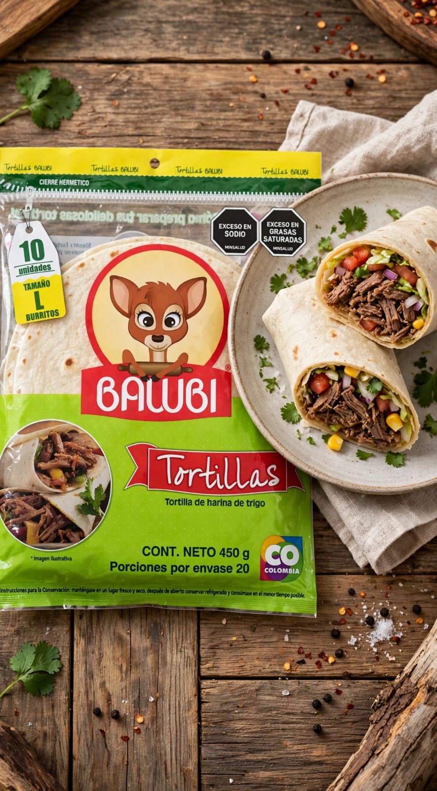 Tortillas: Bambi L x 10 unidades -