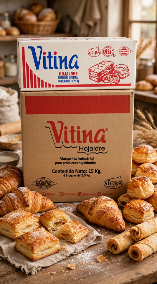 Vitina hojaldre Roja Barra X 2.5KG / Caja X 6 barras
