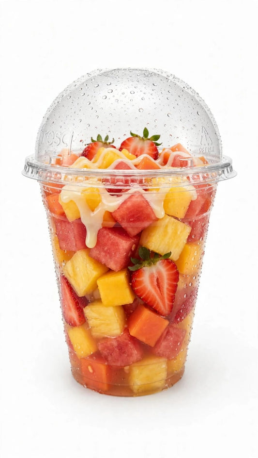 Vaso pet 12 onz con tapa paq x 10 und