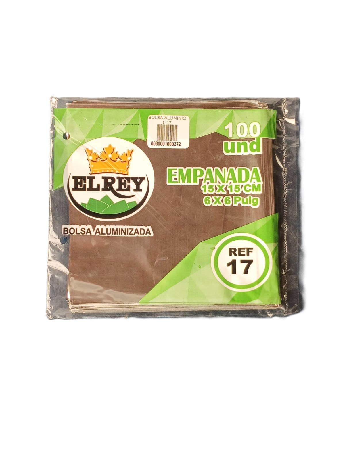 Bolsa aluminio paq x 100