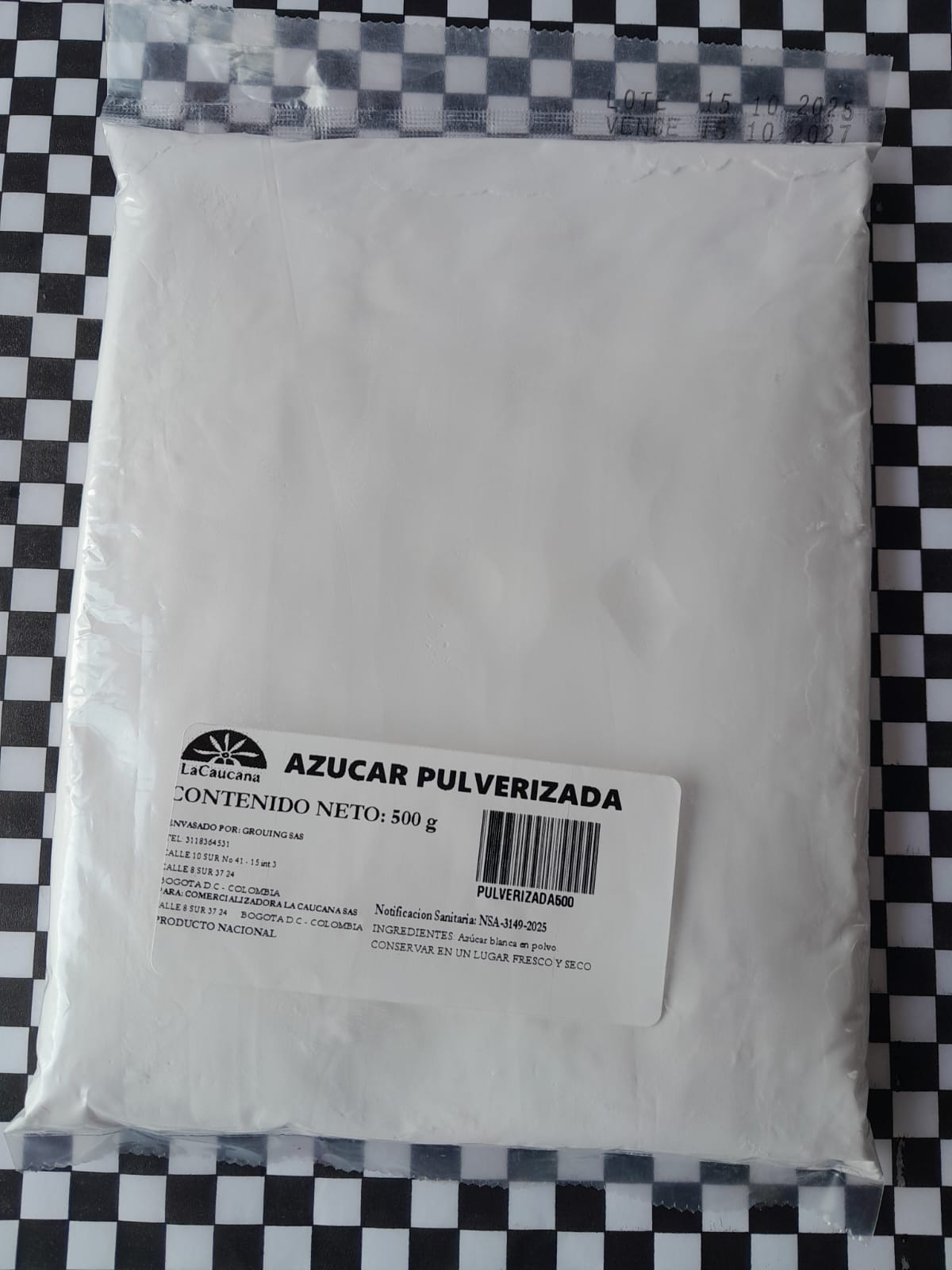 Azúcar pulverizada (Desde 0.5kg hasta 25 kg)