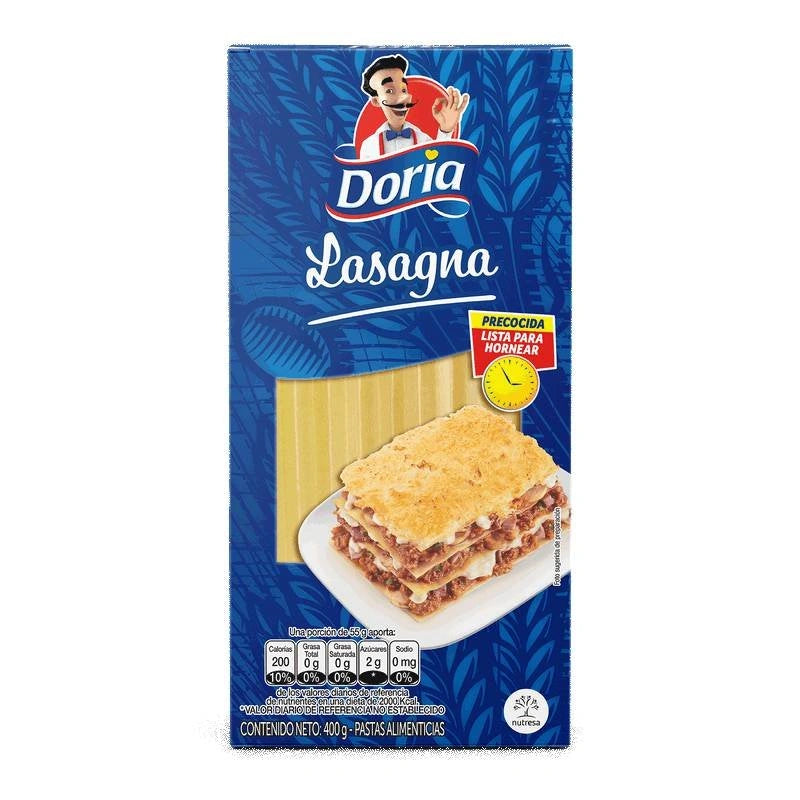 Pasta para Lasagña: Doria x 454 gr
