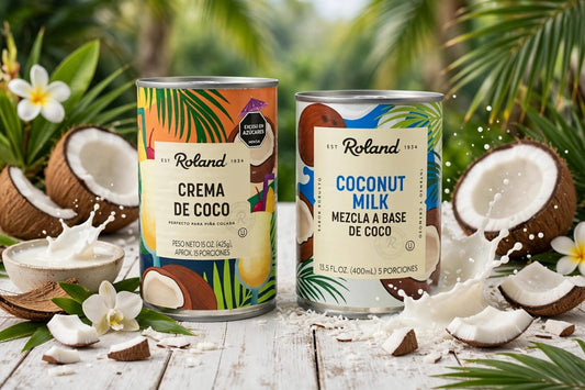 Crema y leche de coco