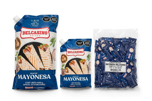 Mayonesa: Del Casino (1000gr-4000gr-pte x 100 sobres)