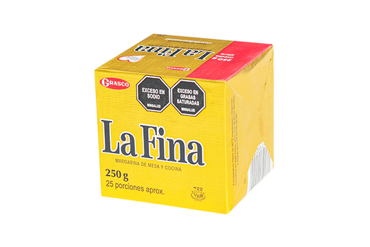 Margarina la fina dorada 250 gr caja 40 und
