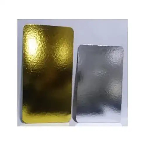 Blonda rectangular dorada: Medio brazo (25 x 15 cm) paq x 5 und