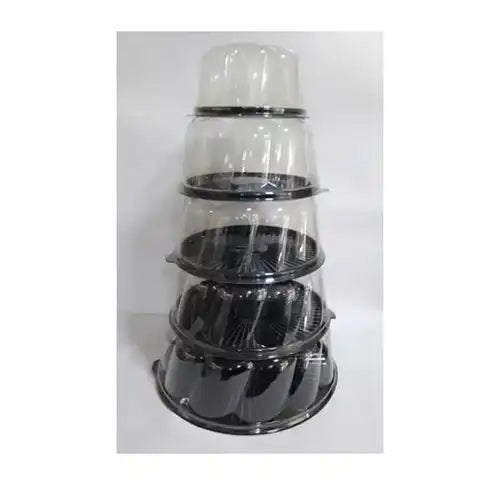Domos Circulares con Base negra 22cm und