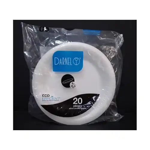 Platos icopor circulares 15.5 cm paca x 24 paquetes x 20 und