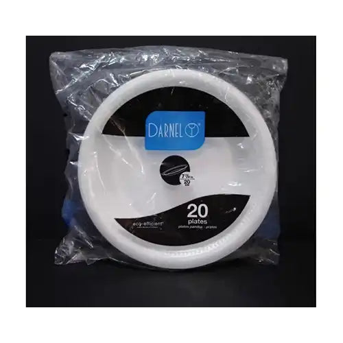Platos icopor circulares 20 cm paca x 24 paquetes x 20 und