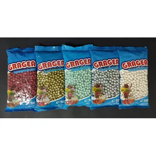 Gragea perla #8 (grande) plateada 500 g
