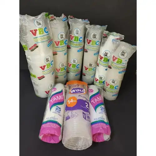 Vasos desechables Economico: 7 oz x 50 und (Común para gaseosa)